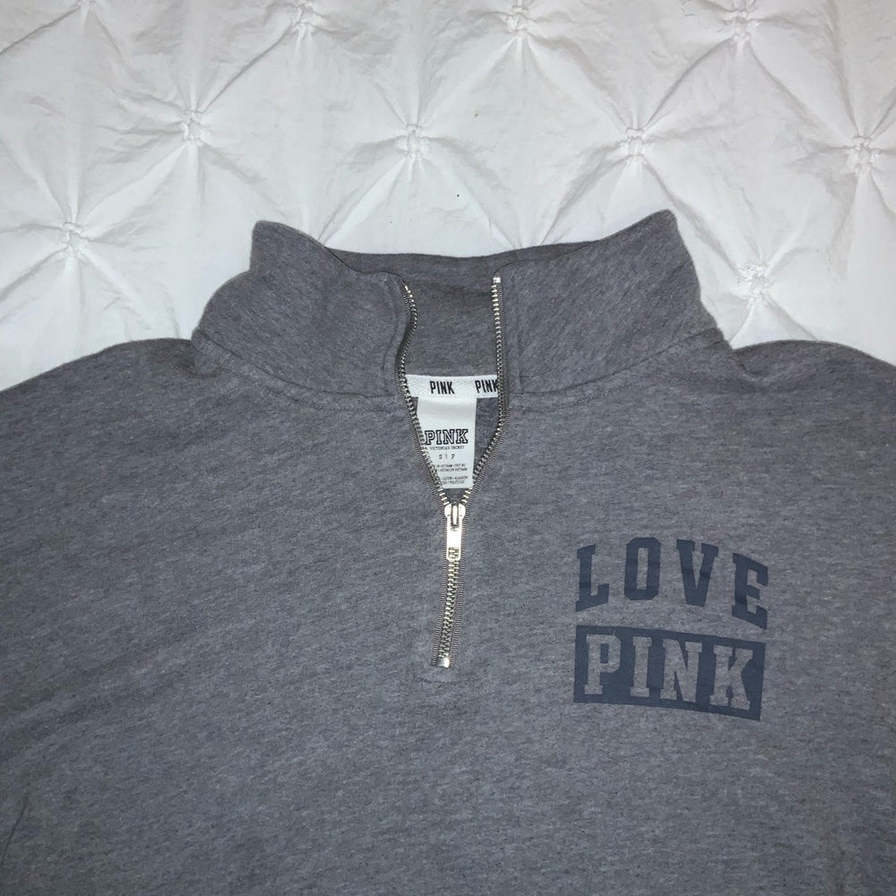 PINK half zip sweatshirt